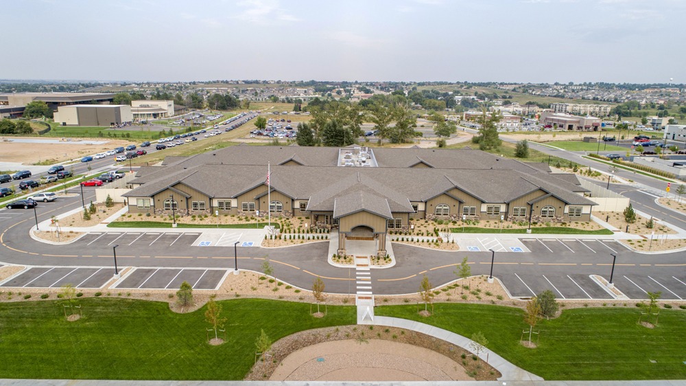 An aerial photo of High Plains Crossing.